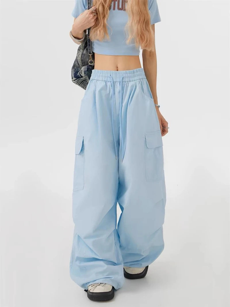 Pantalón ancho mujer estiló urbano N.L.S