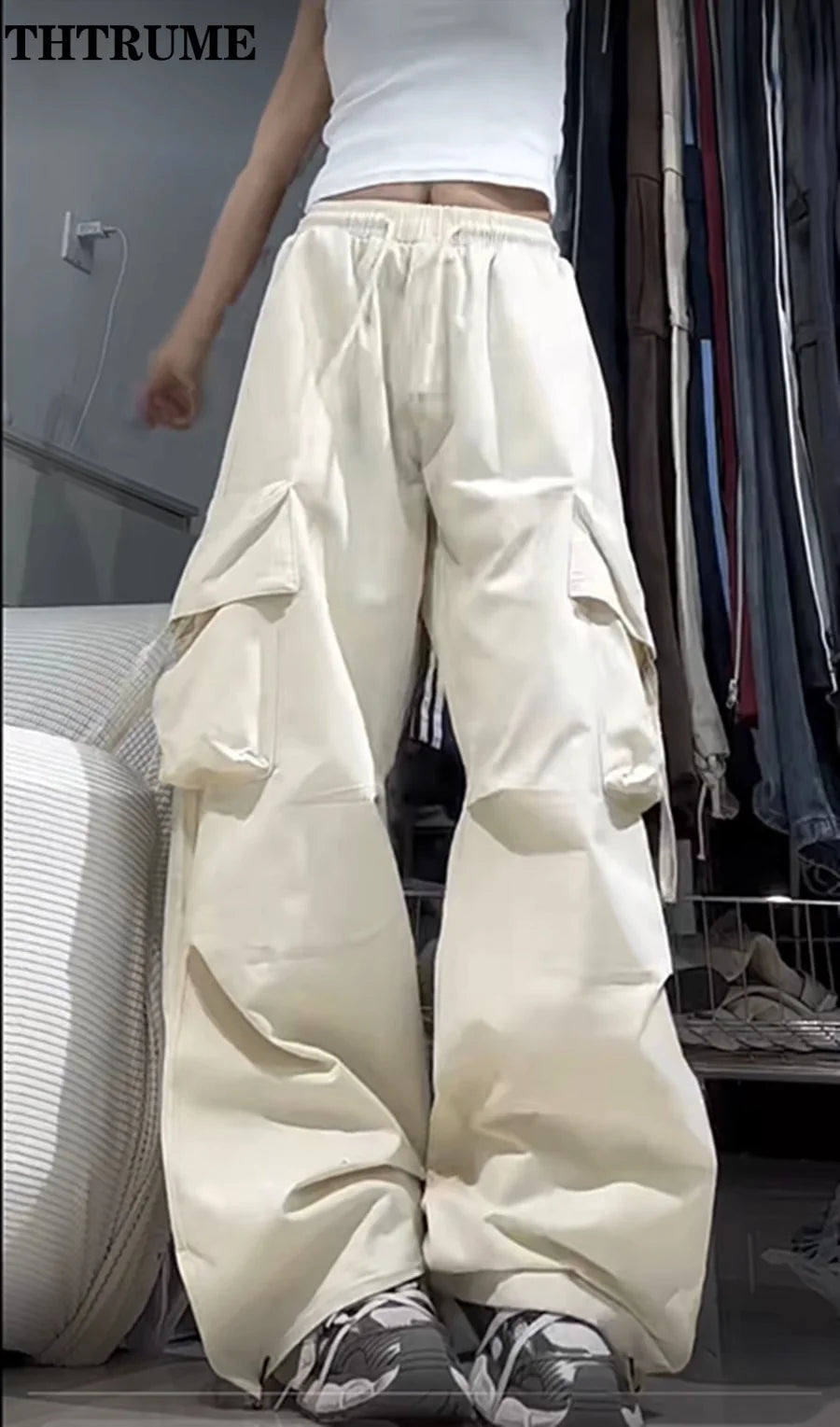 Pantalón ancho mujer estiló urbano N.LS