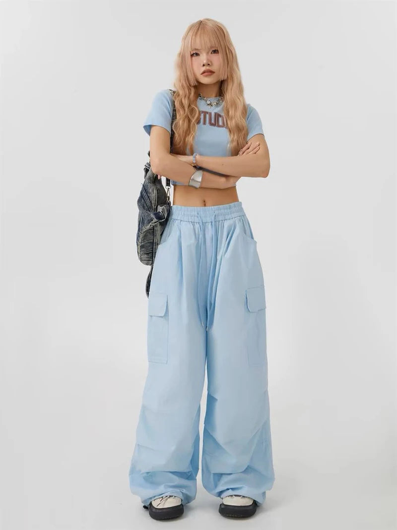Pantalón ancho mujer estiló urbano N.L.S