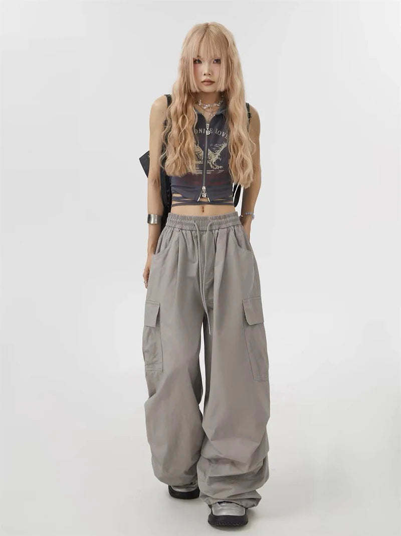 Pantalón ancho mujer estiló urbano N.L.S